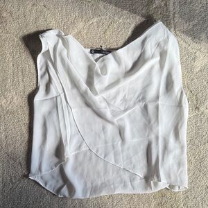 Elegant White Layered Blouse